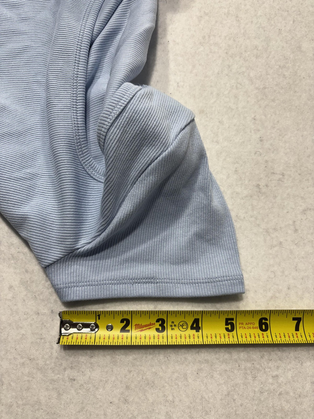 Old Navy Shirt Womens Small Blue Square Neck Short Sleeve Ribbed Tee Stretch