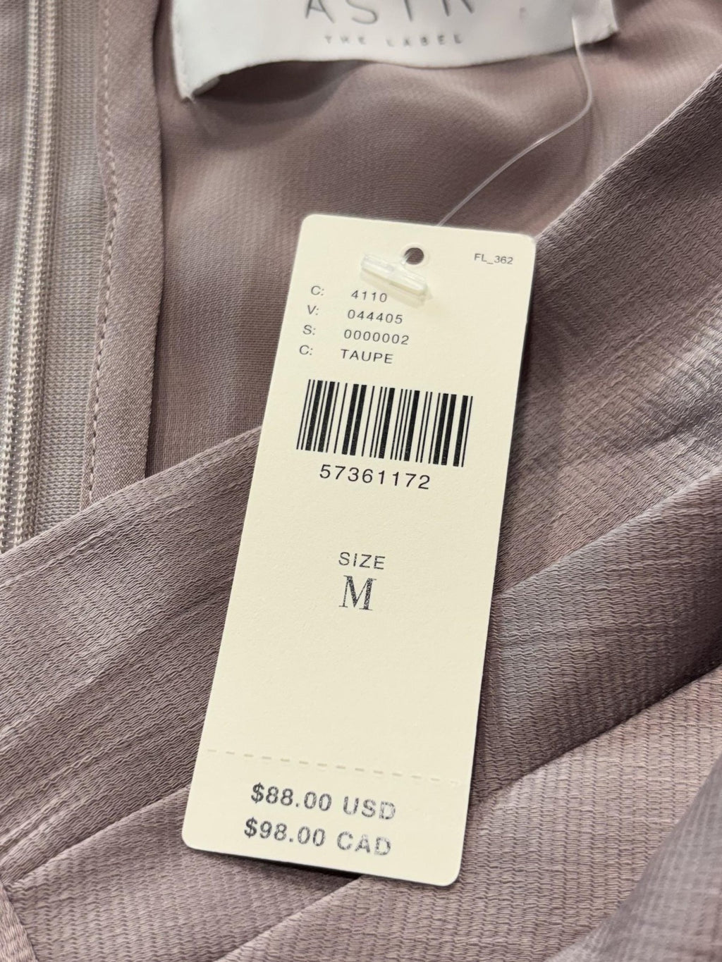 ASTR The Label Tank Womens Medium Taupe Wrap Front Tie Satin Cami Top Party
