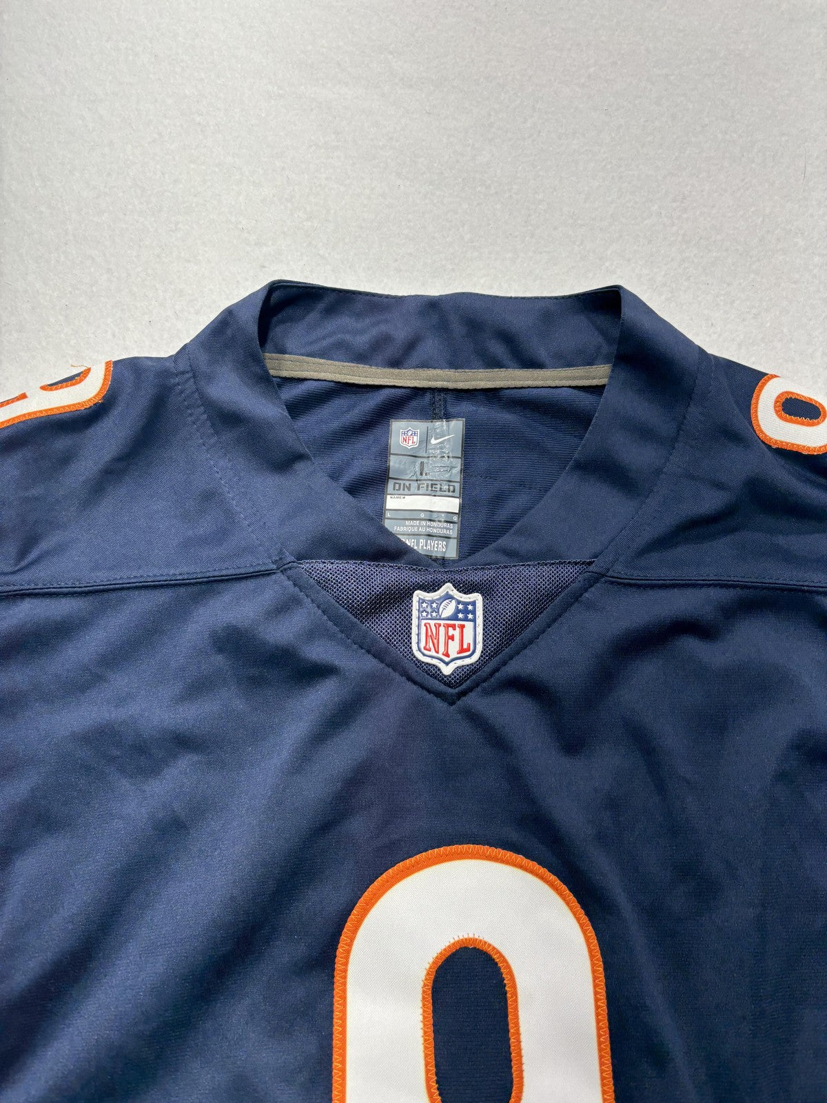 Chicago Bears Jersey Mens Large Navy Blue NFL Football Nike BDN 9 On Field