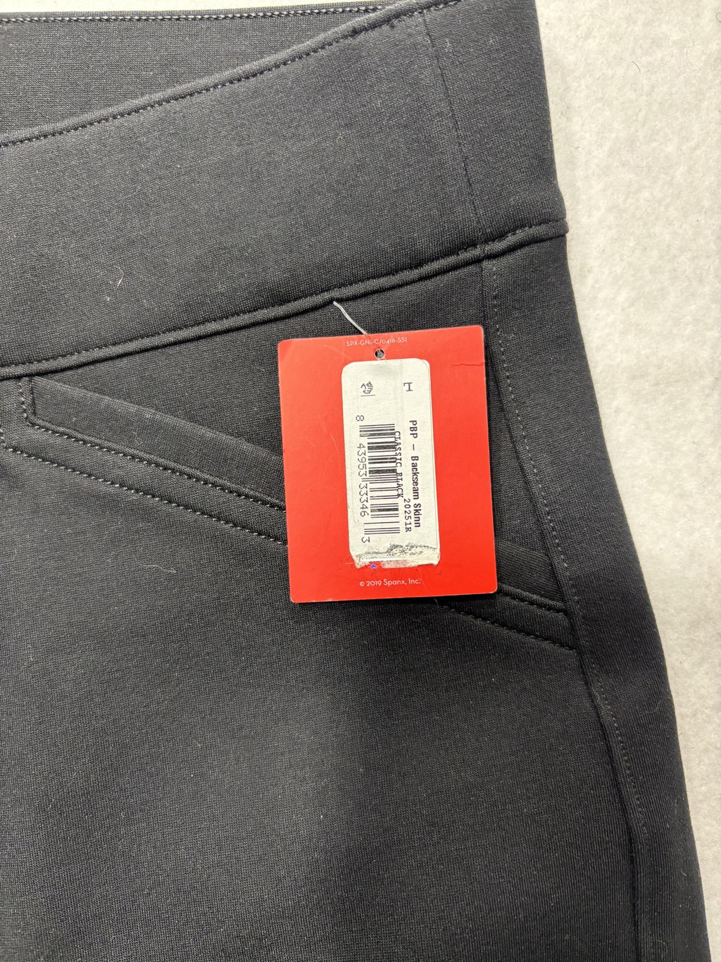 Spanx Dress Pants Womens Large Black Ponte Skinny Pull On Shaping Ankle Work
