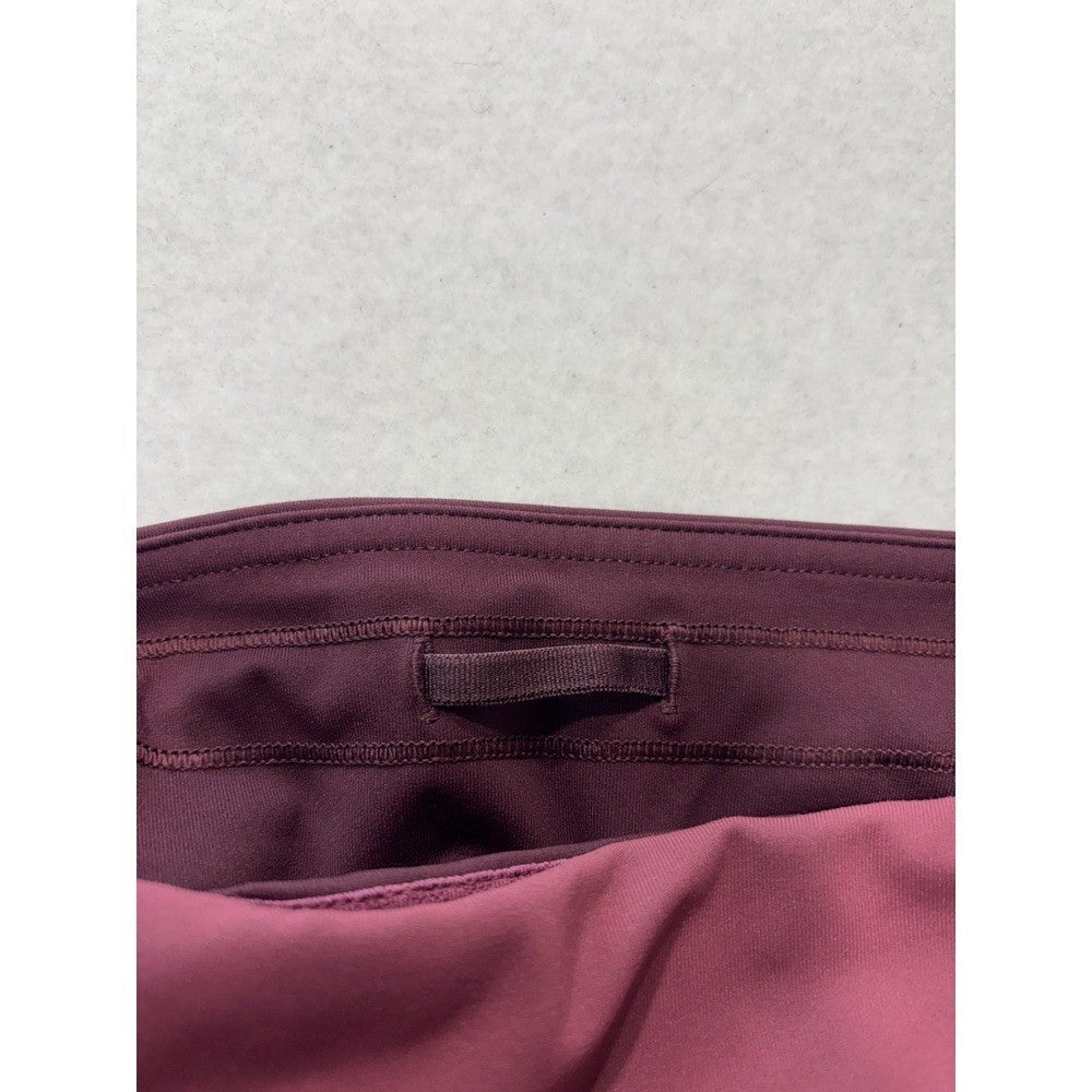 Lululemon Leggings Womens 4 Red Colorblock High Rise Crop 23.5 Inseam Pocket