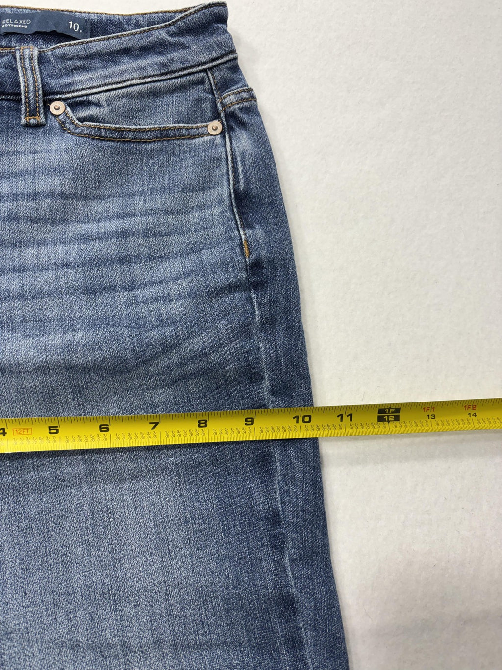 J. Jill Denim Jeans Womens 10P Blue Surfside Wash Relaxed Boyfriend Cuffed Ankle