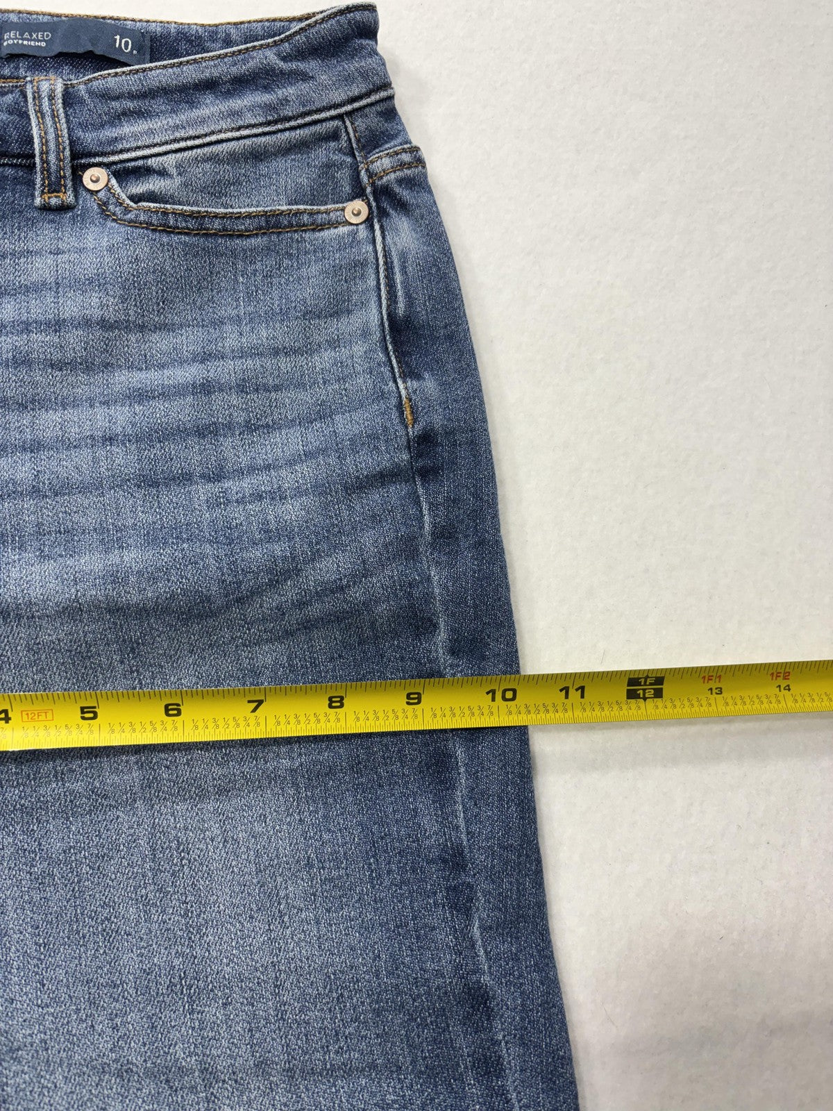 J. Jill Denim Jeans Womens 10P Blue Surfside Wash Relaxed Boyfriend Cuffed Ankle