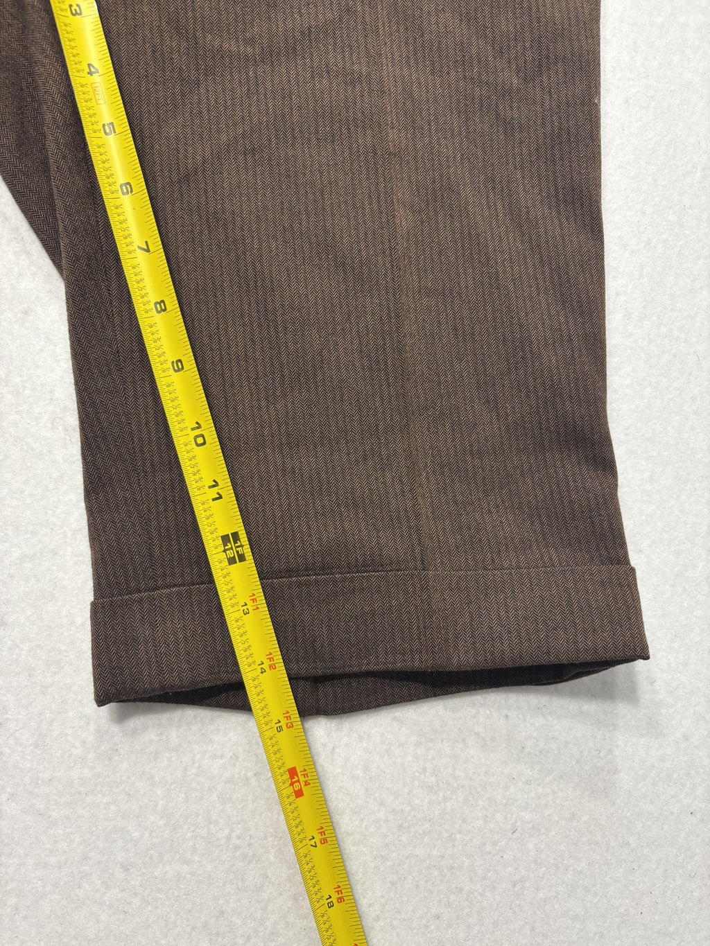 MICHAEL Michael Kors Shorts Womens 10 Brown Herringbone Bermuda Cuffed Twill