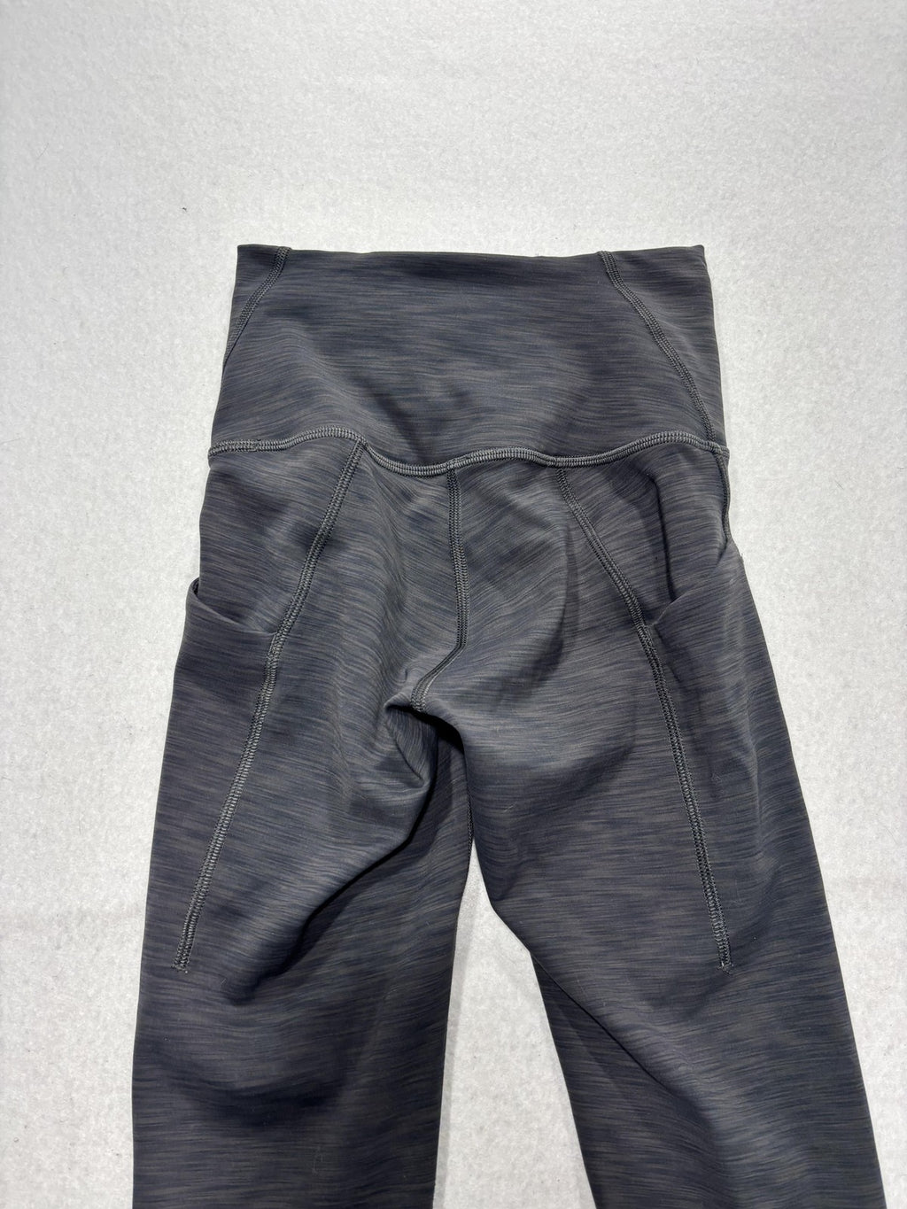 Lululemon Leggings Womens 2 Gray High Rise 26" Inseam Ankle Yoga Stretch Pockets