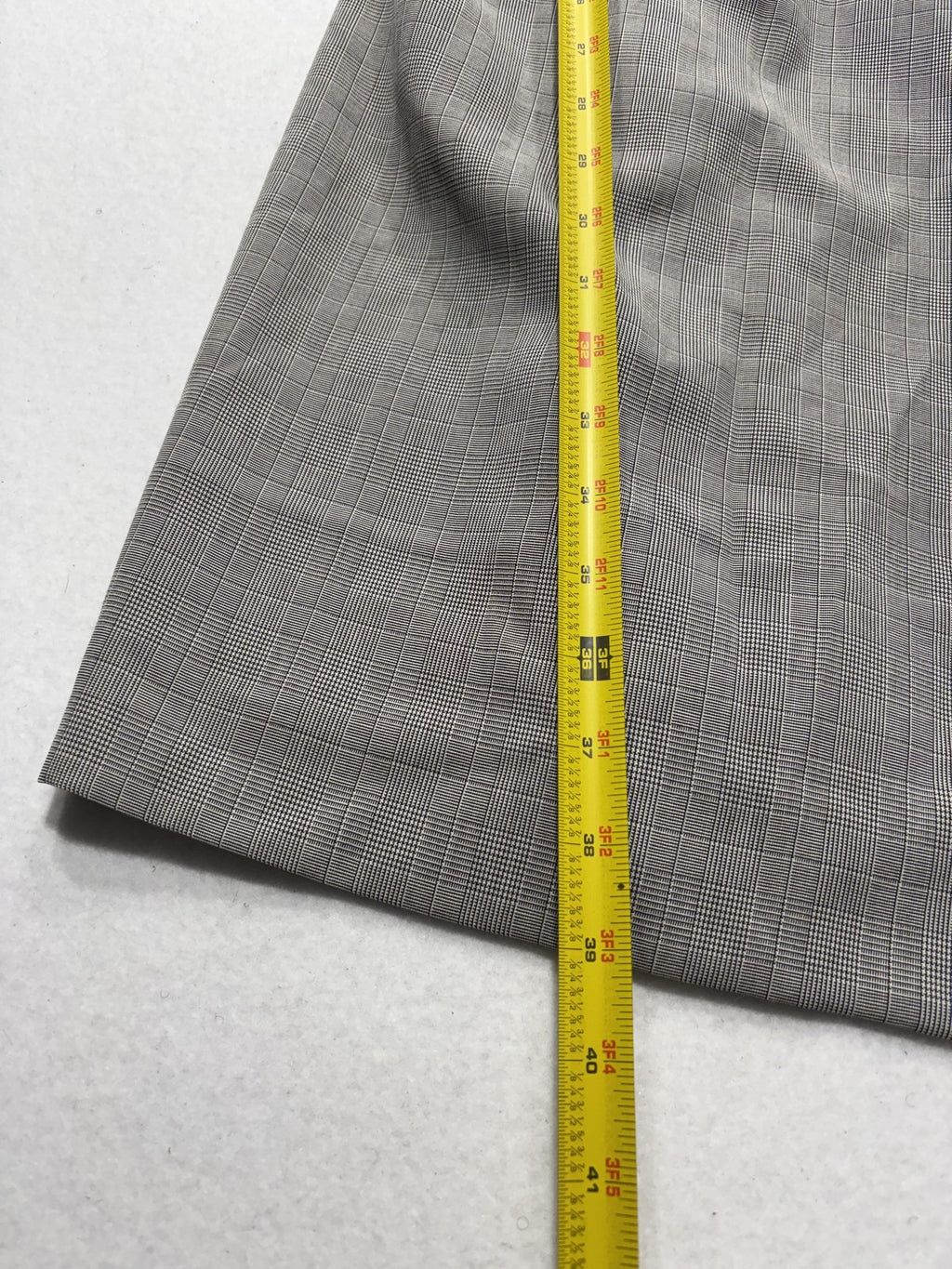 Kasper ASL Jacket Dress Womens 14P Gray Plaid Short Sleeve Belted Workwear