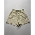 Steve Madden Womens Beige Faux Leather Paperbag Waist Pull On Shorts BL13940X S