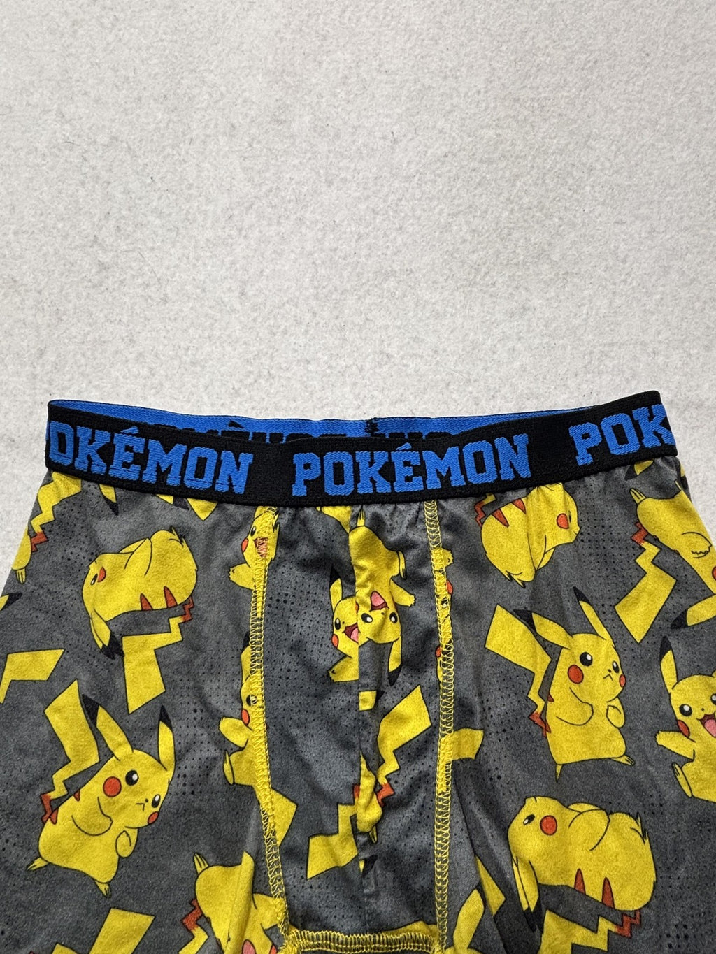 Pokemon Boxer Briefs Boys 4 Gray Pikachu Print Underwear Breathable Stretch