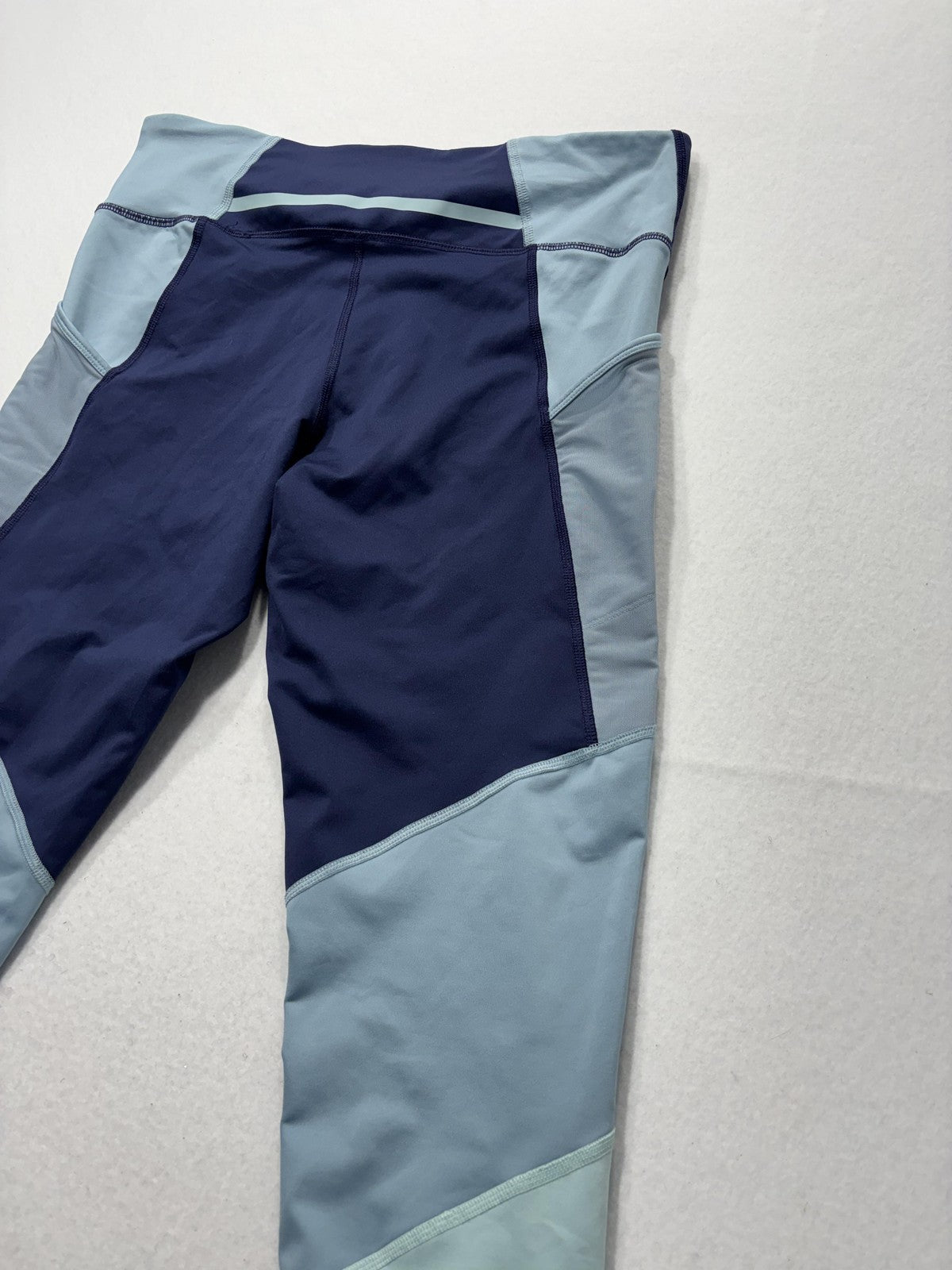 Champion Leggings Womens XL Blue Colorblock Zip Ankle Authentic Athleticwear