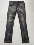 Miss Me Sunny Skinny Jeans Womens 31 Charcoal Wash Mid Rise Embroidered 31x30.5