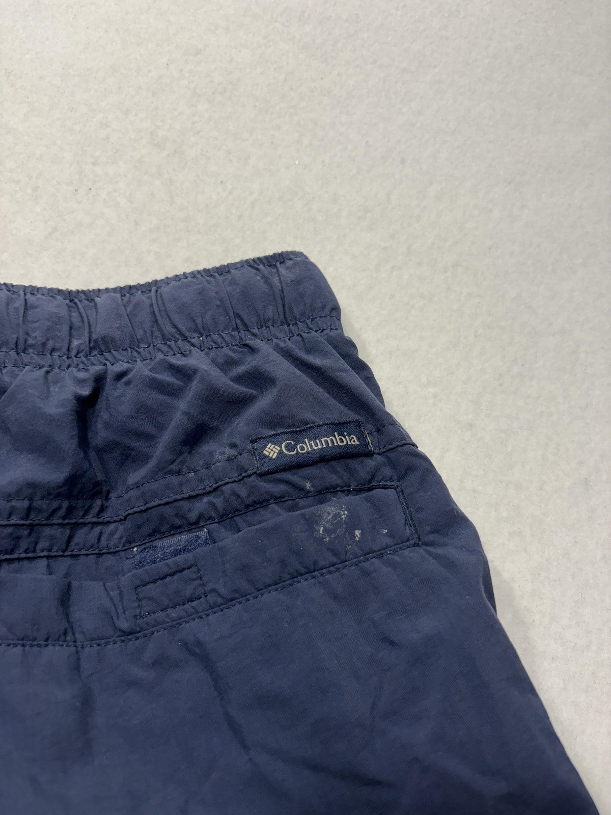 Columbia Swim Shorts Mens Medium Blue Elastic Waist Quick Dry Lined Pockets