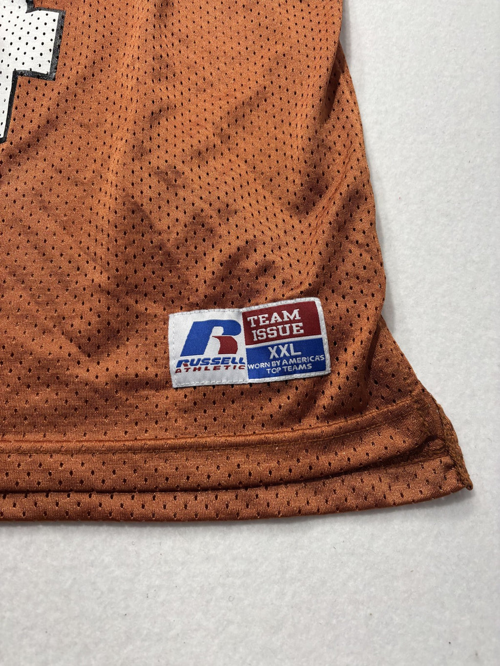 Texas Longhorns Jersey Mens 2XL Orange NCAA Football Russell Athletic Team Issue