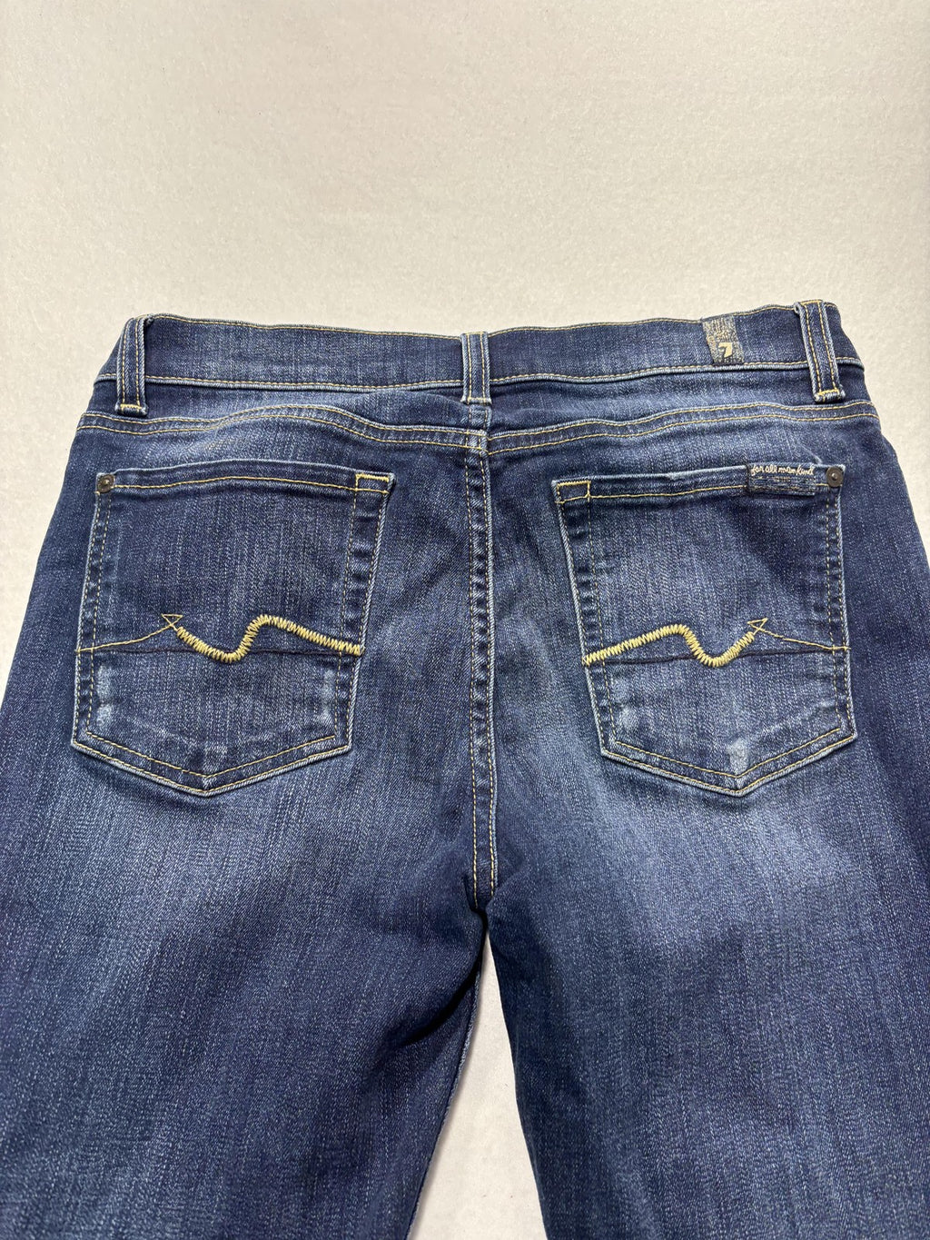 7 For All Mankind Gwenevere Jeans Womens 28 Blue Distressed Ankle Skinny 29x28