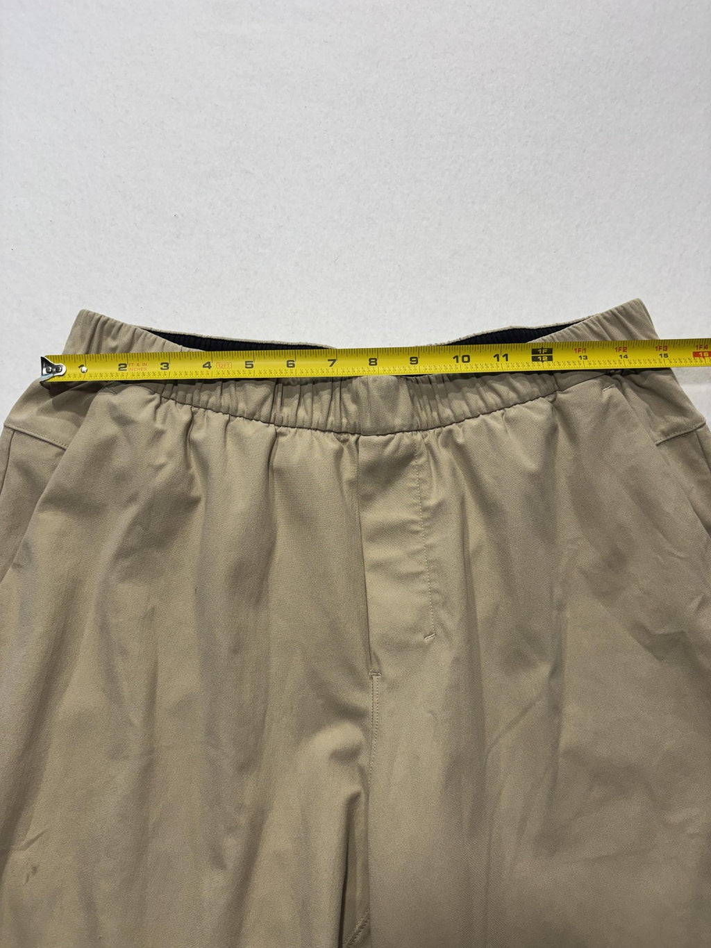 Lululemon Khaki Pants Mens Large Beige Elastic Waist Straight Leg Stretch Casual