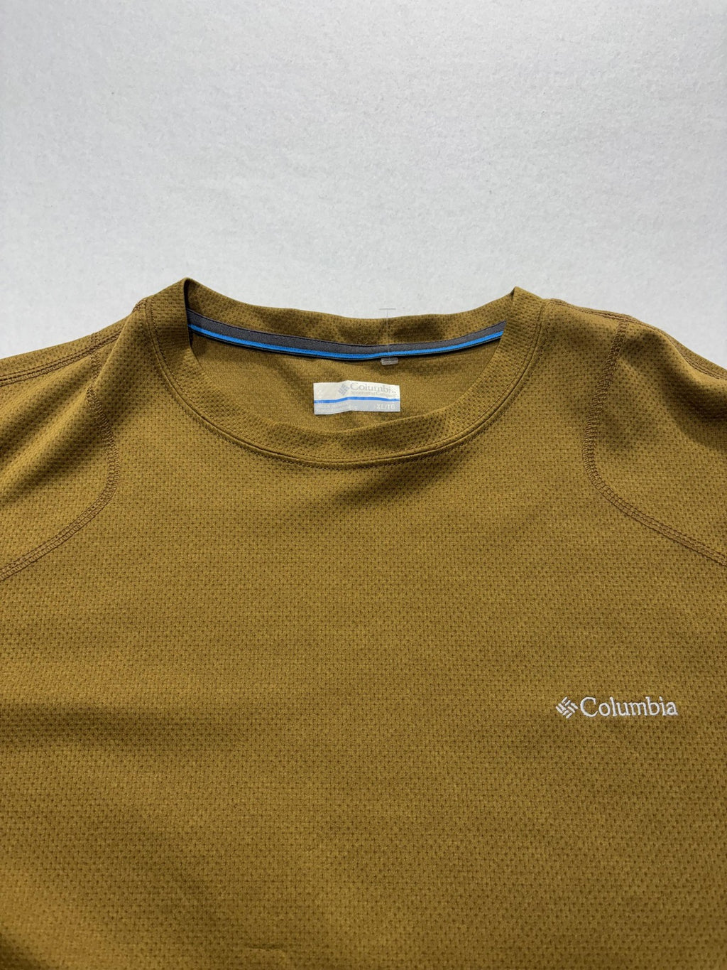 Columbia Omni-Wick Shirt Mens XL Brown Long Sleeve Tee Lightweight Active Hiking