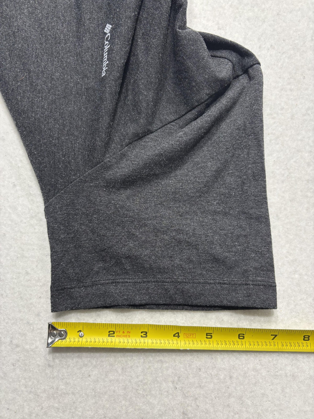 Columbia Shirt Mens Large Gray Stretch Crew Neck Short Sleeve Logo Tee Casual