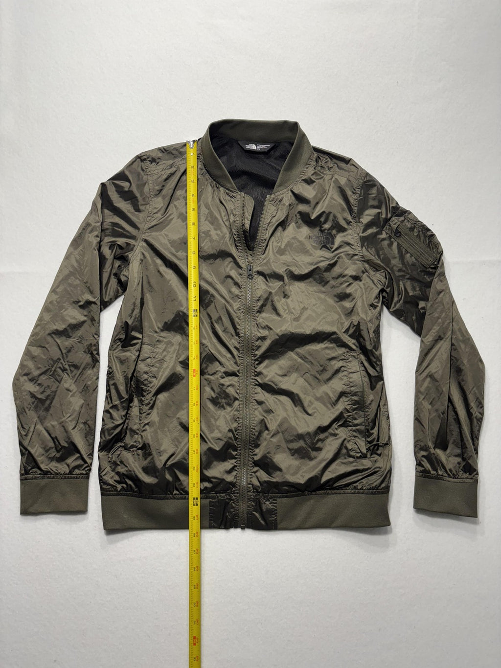 The North Face Jacket Womens Medium Green Nylon Bomber Full Zip Lightweight