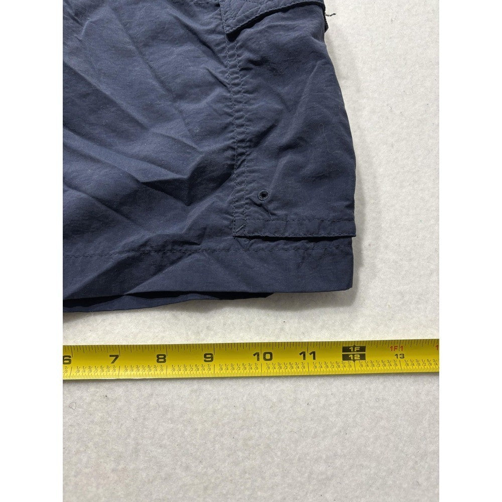 Columbia Mens Medium Blue Swim Shorts Elastic Waist Quick Dry Lined Cargo Trunks