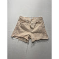 FRAME Shorts Womens 27 Beige Le Super High Short Cut Off Raw Hem Denim Summer