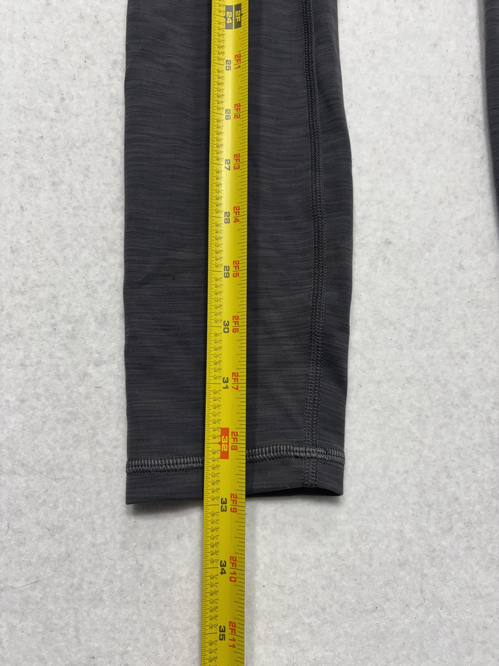 Lululemon Leggings Womens 2 Gray High Rise 26" Inseam Ankle Yoga Stretch Pockets