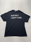 Gildan Shirt Mens XL Black Fun Fact I Don't Care Graphic Tee Funny Humor