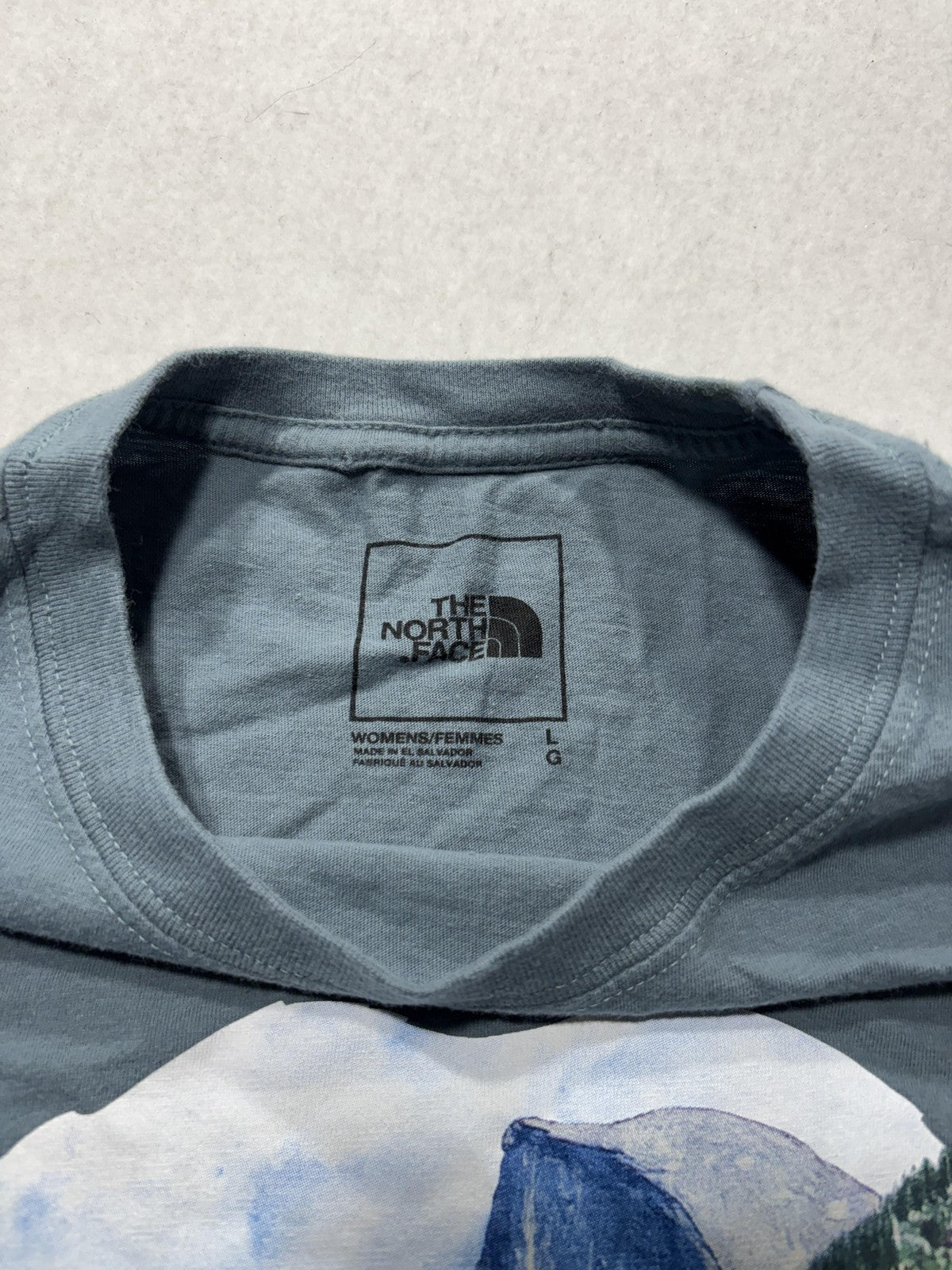 The North Face Shirt Womens Large Blue Bear Yosemite Graphic Tee