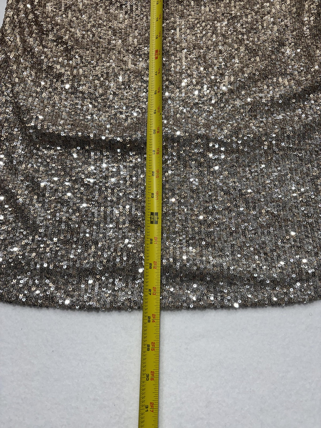 Cable & Gauge Blouse Womens Small Gold Sequin Short Sleeve Party Cocktail Top