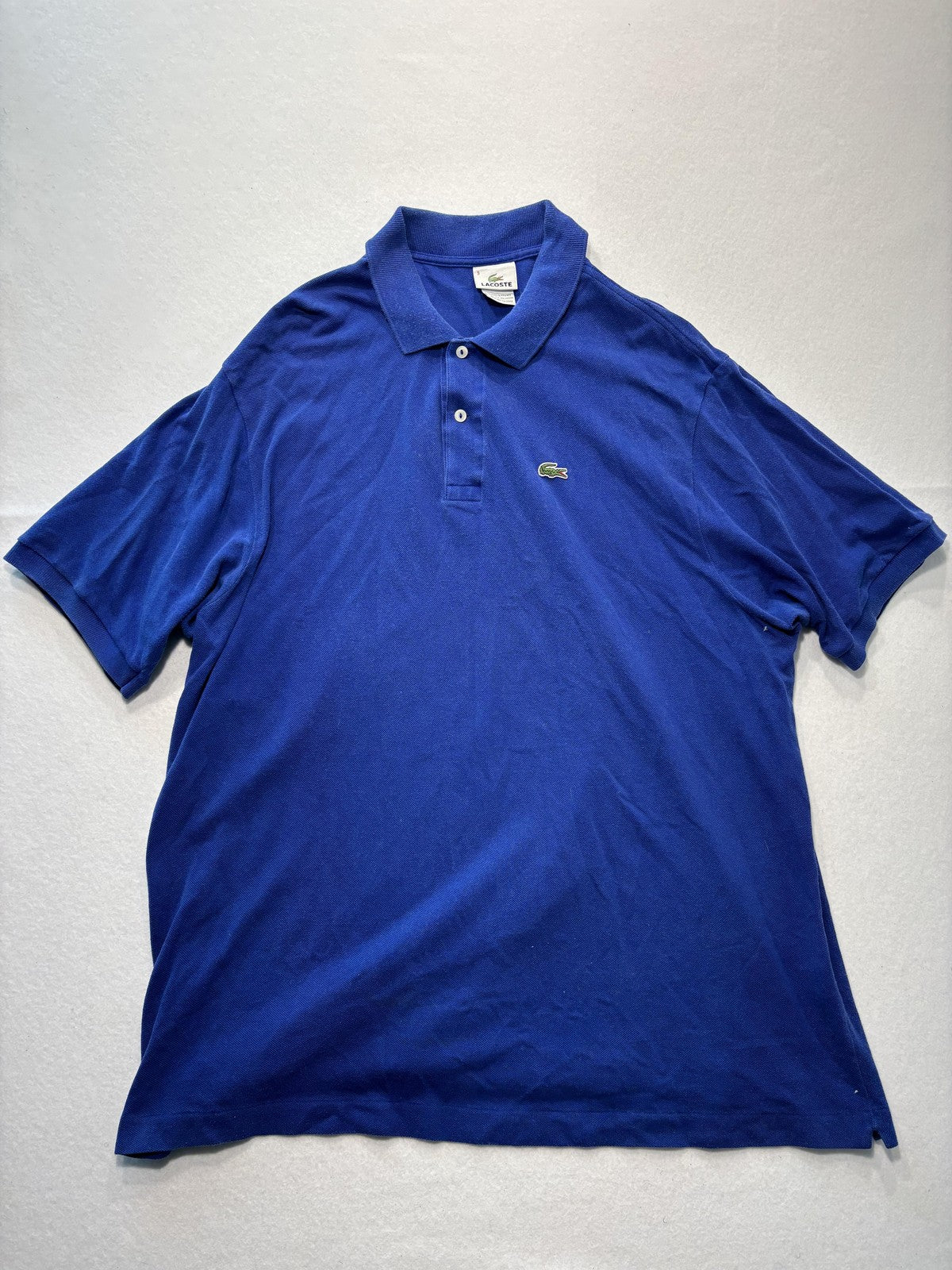 Lacoste Polo Shirt Mens 4XL Blue Classic Fit Pique Cotton Short Sleeve Logo