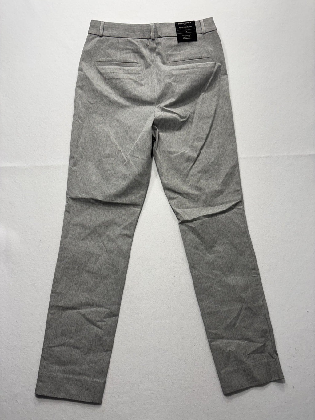 Banana Republic Dress Pants Womens 6 Gray High Rise Sloan Slim Stretch Twill