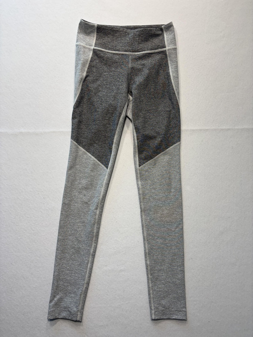 Outdoor Voices Leggings Womens Small Gray Colorblock Stretch Knit Ankle
