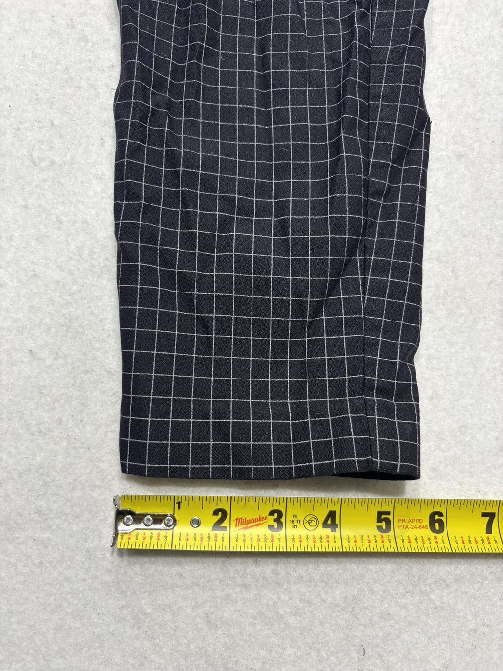 Nine West Dress Pants Womens 10 Black Check Slim Ankle Tapered Stretch Work