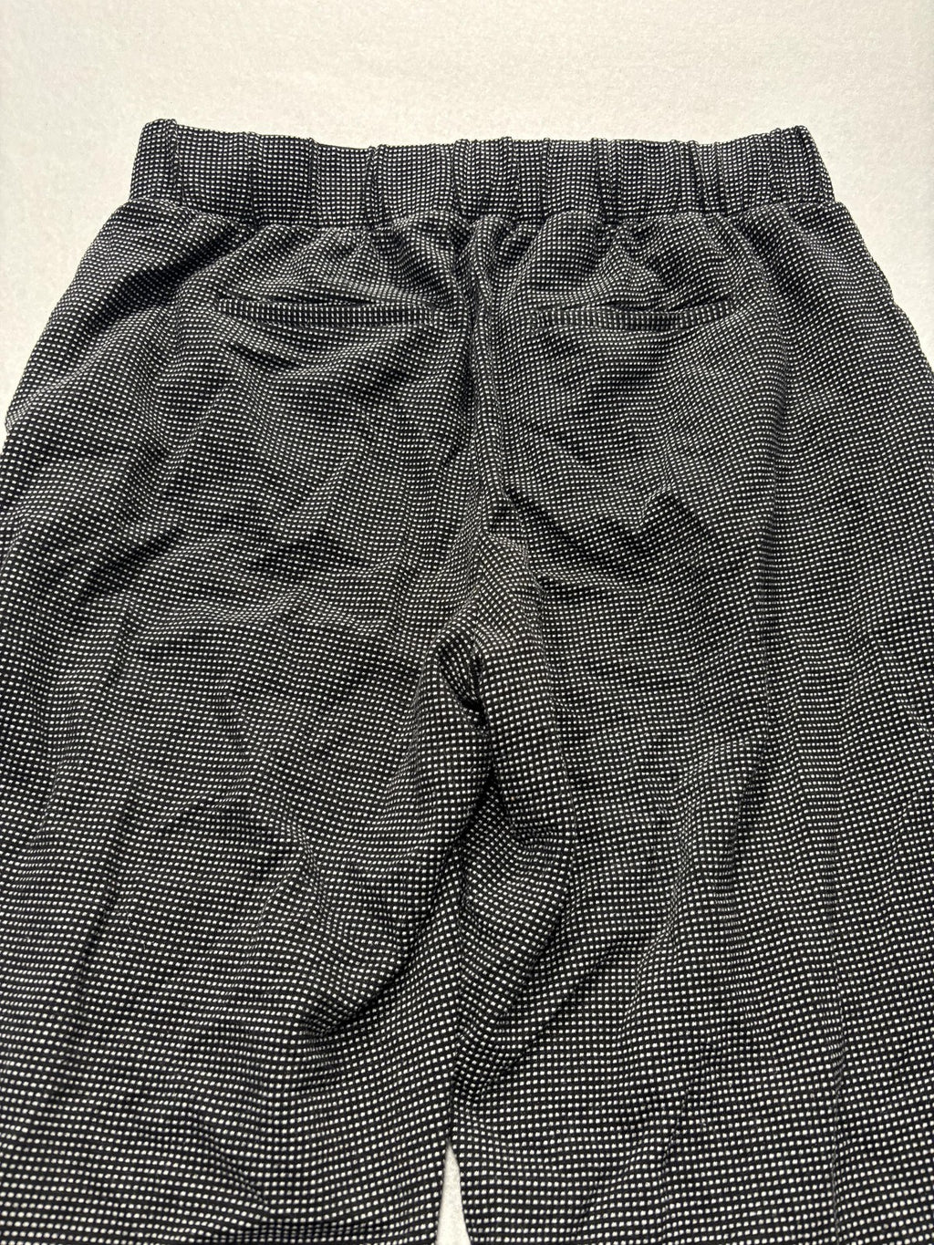 Nine West Dress Pants Womens Small Black Check Crop Tapered Knit Stretch
