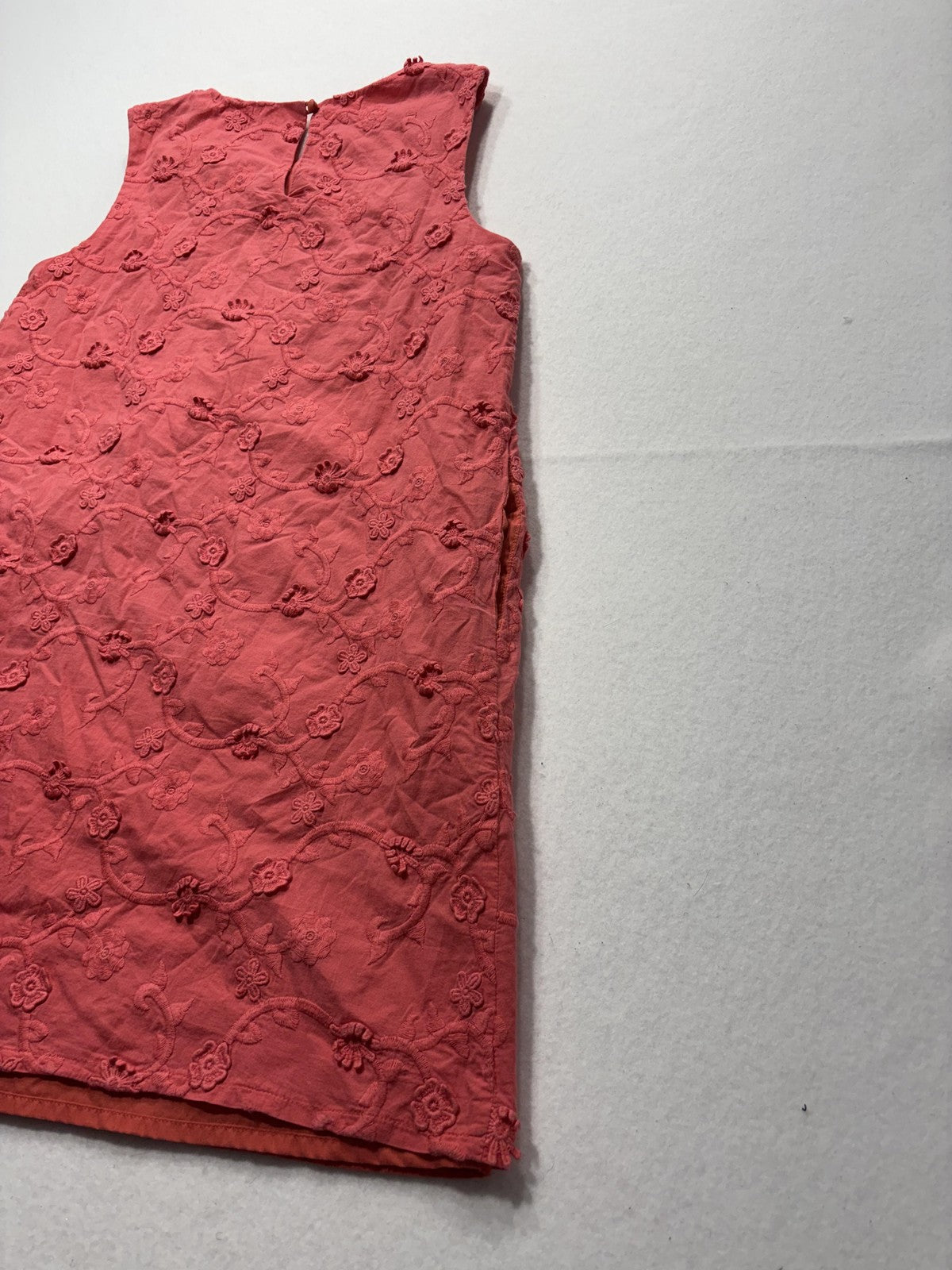 Jude Connally Dress Womens 8 Pink Floral Embroidered Sleeveless Shift