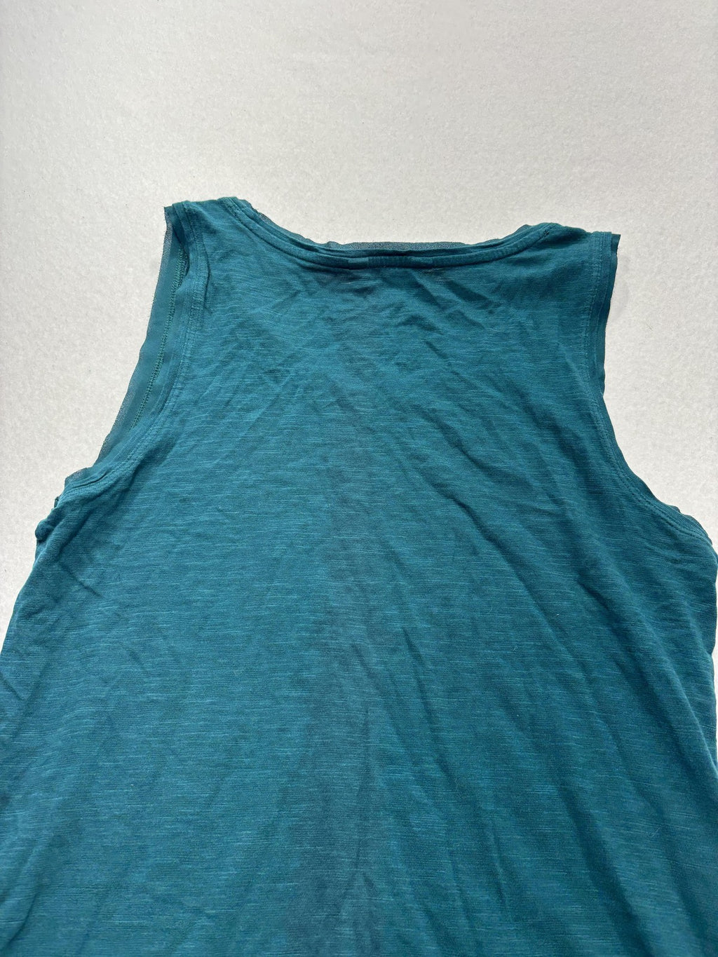 Banana Republic Tank Top Womens M Blue Scoop Neck Layered Hem Summer Casual