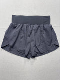 Lululemon Running Shorts Womens 6 Gray High Rise 2.5" Inseam Zip Pocket Athletic