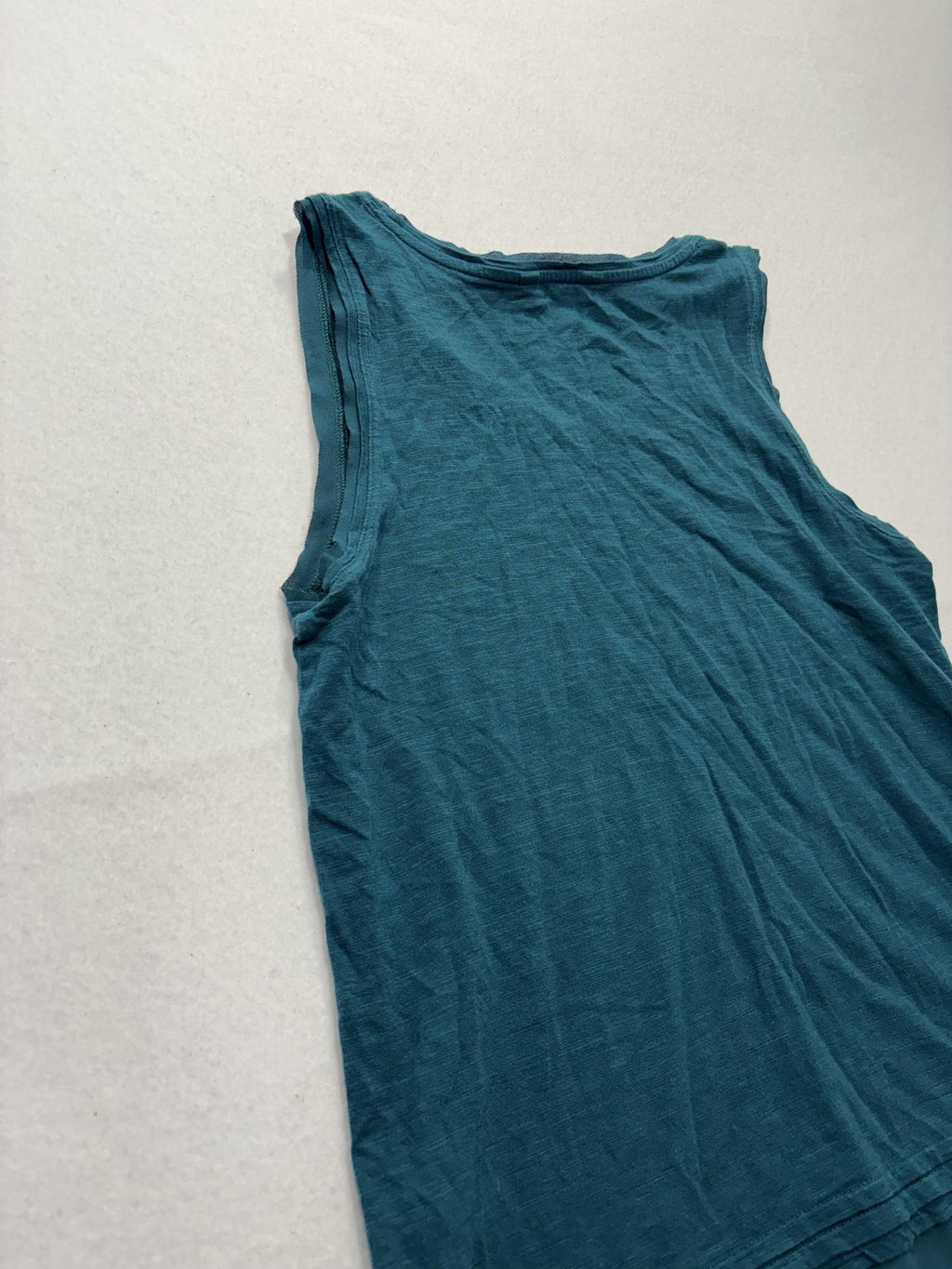 Banana Republic Tank Top Womens M Blue Scoop Neck Layered Hem Summer Casual