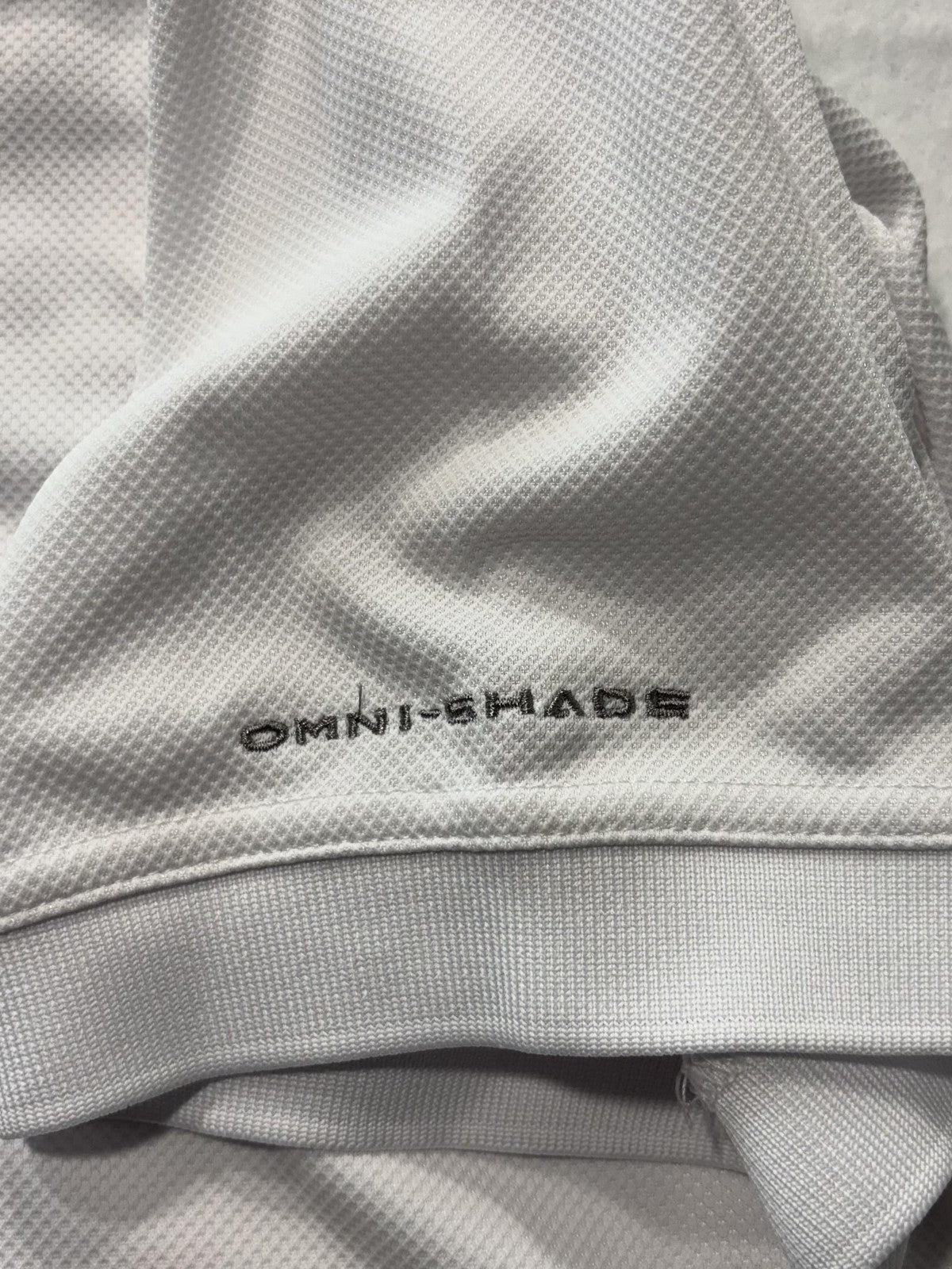 Columbia PFG Omni-Shade Polo Shirt Mens Medium White Fishing UV Protection