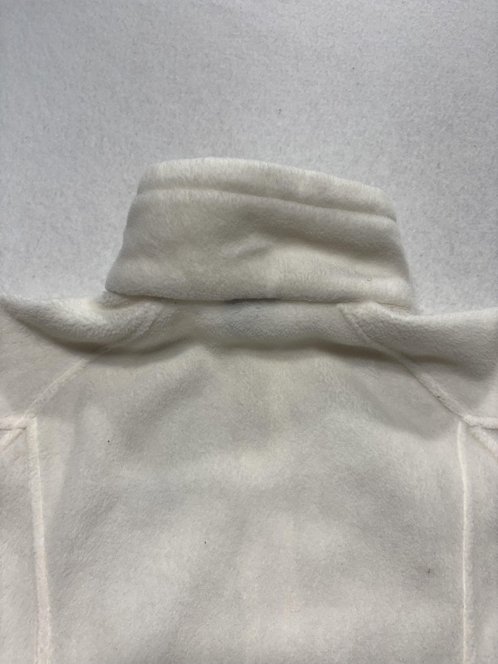 Columbia Jacket Womens S White Fleece Full Zip Stand Collar Pockets Soft Outdoor