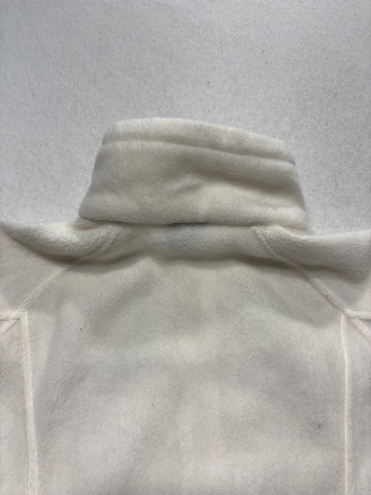 Columbia Jacket Womens S White Fleece Full Zip Stand Collar Pockets Soft Outdoor