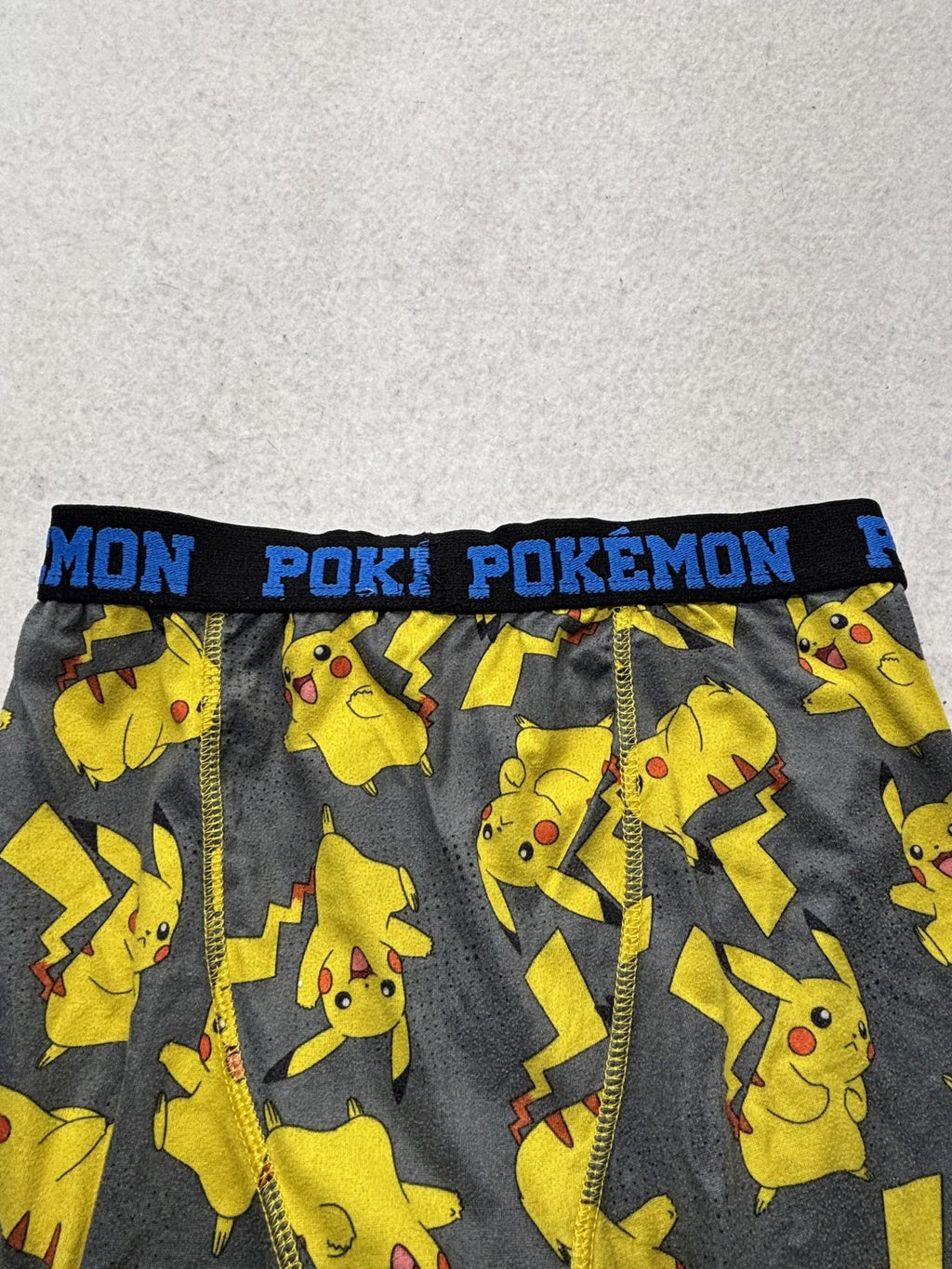Pokemon Boxer Briefs Boys 4 Gray Pikachu Print Underwear Breathable Stretch