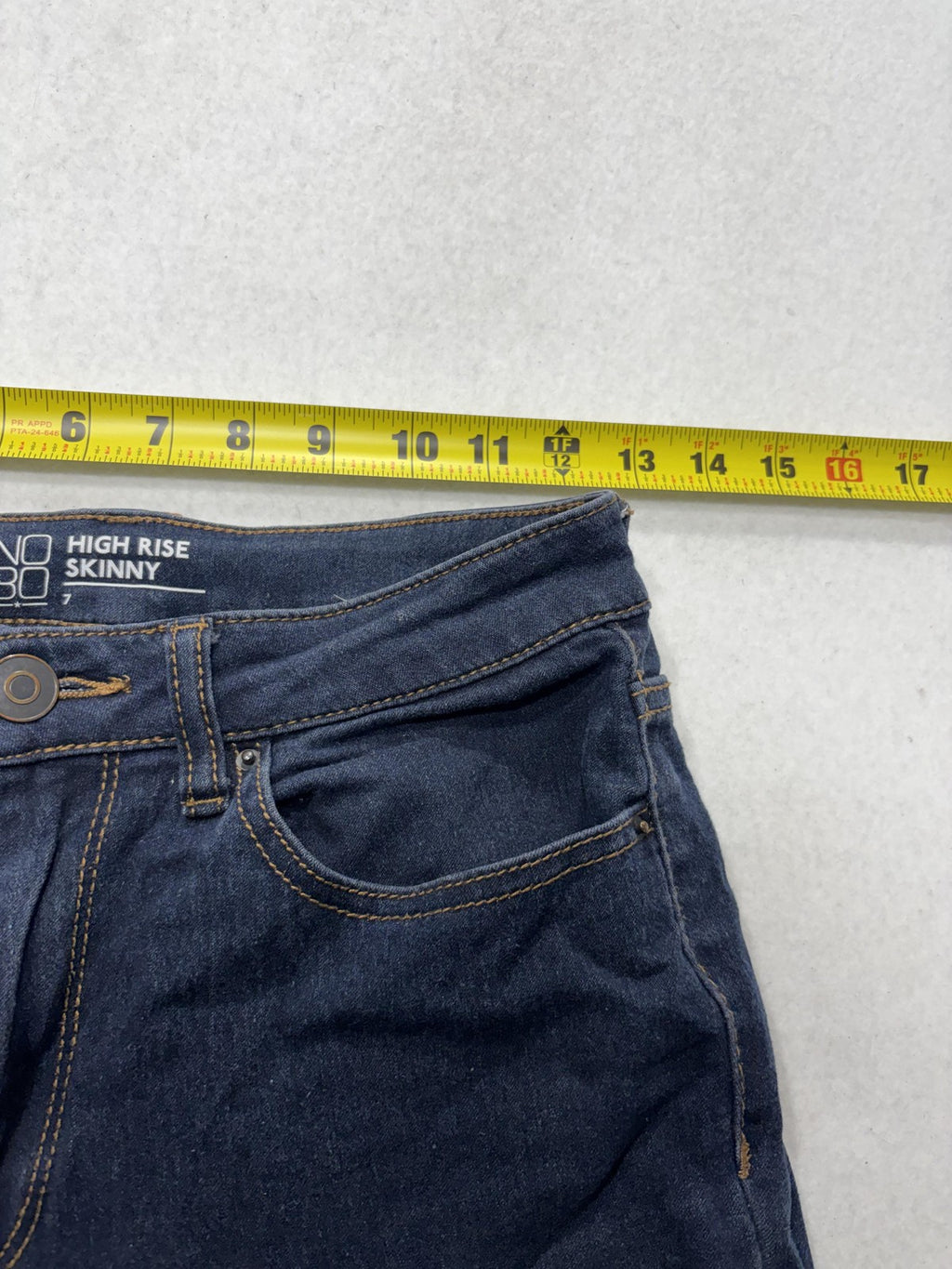 No Boundaries Jeans Juniors 7 Blue Dark Wash High Rise Skinny Stretch Denim