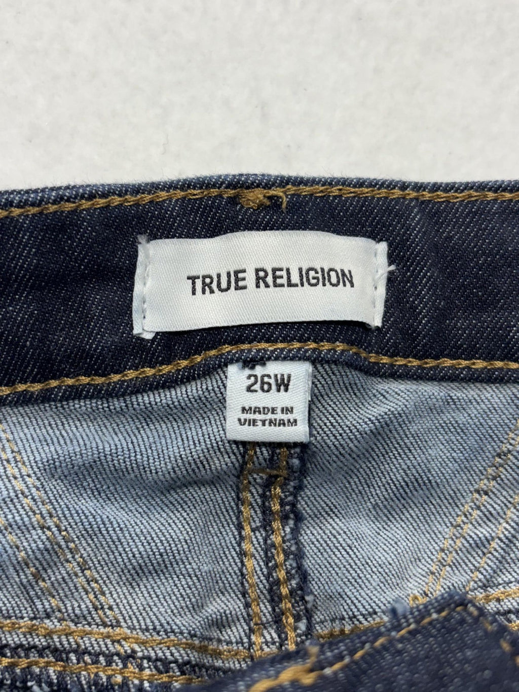 True Religion Skirt Womens 26W Blue Denim Utility Pocket Mini Stretch Casual