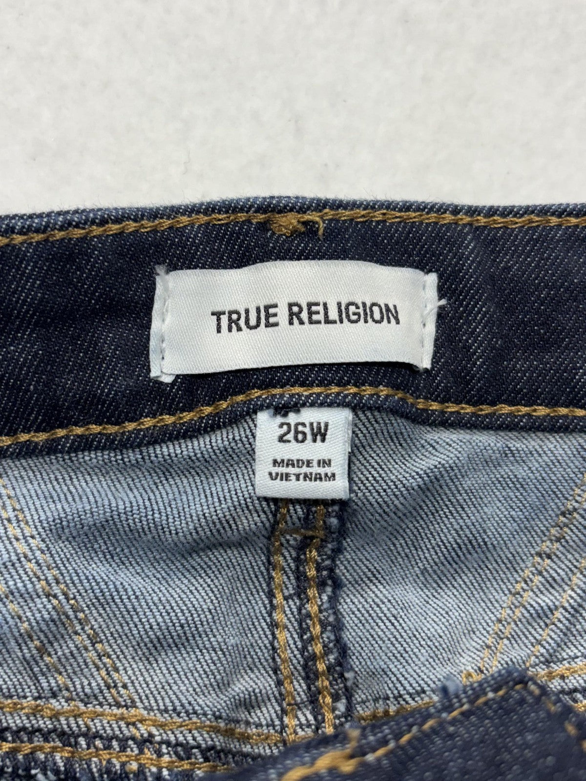 True Religion Skirt Womens 26W Blue Denim Utility Pocket Mini Stretch Casual