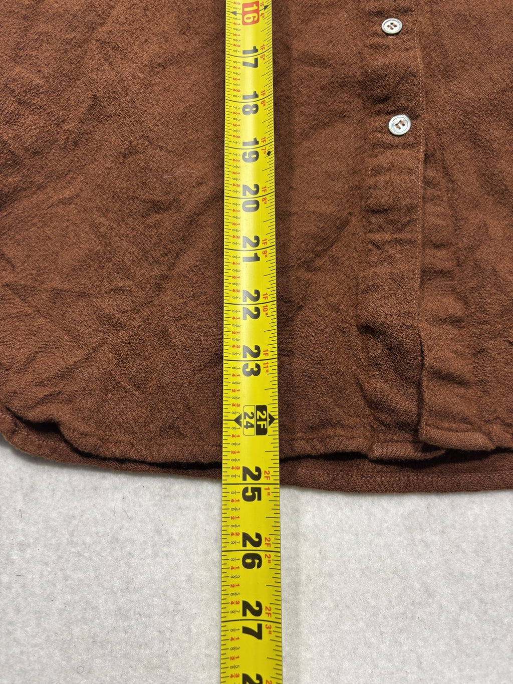 Sakowitz Vintage Brown Wool Button Front Collared Shirt Womens 8 Long Sleeve Top