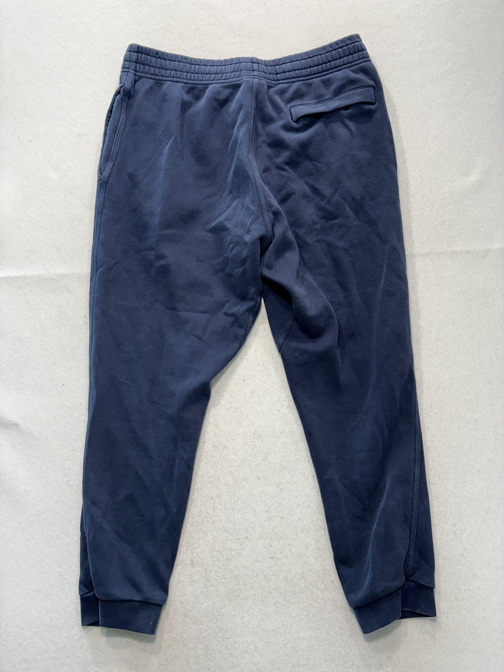 Nike Mens Large Blue Fleece Jogger Pants Elastic Waist Tapered Athletic RN56323