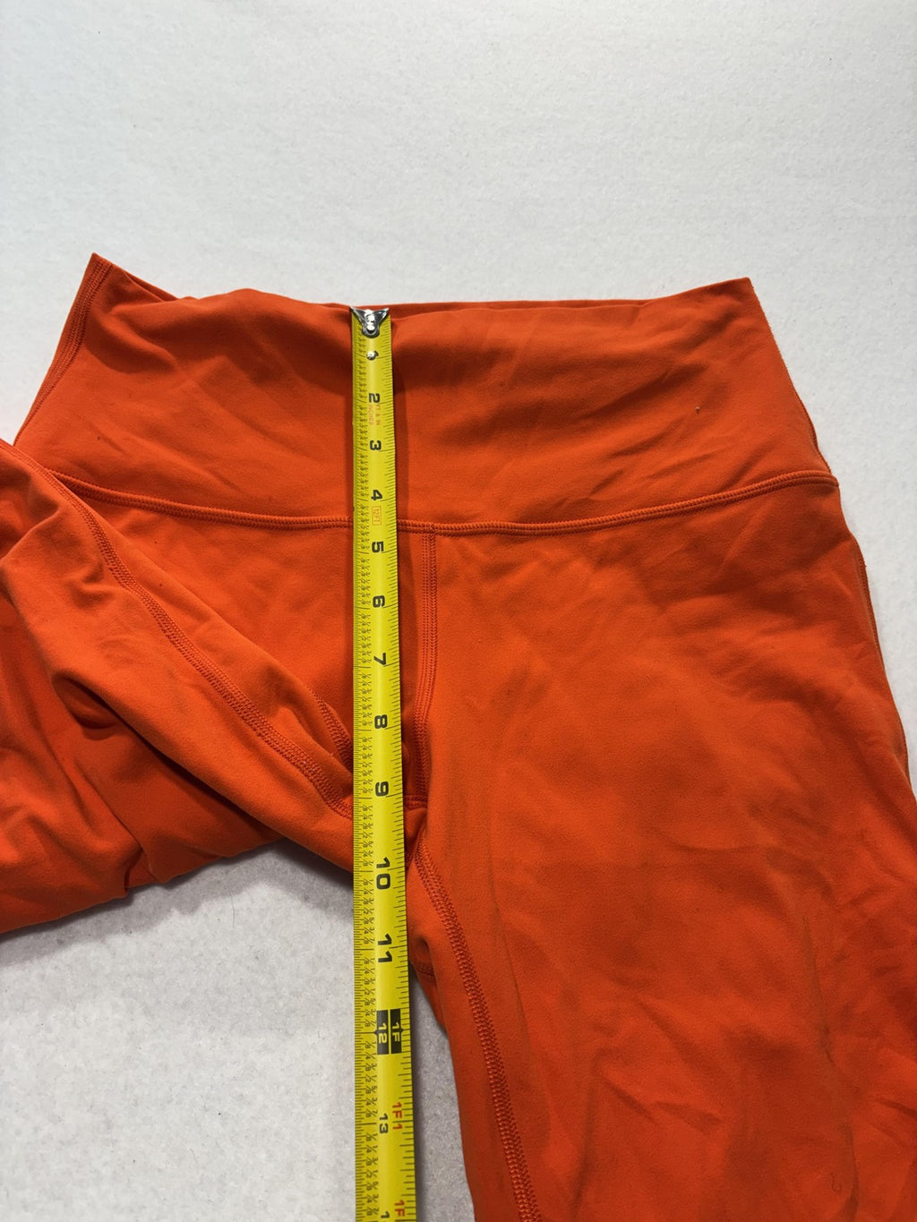 Lululemon Leggings Womens 8 Orange High Rise 25" Inseam Ankle Stretch Yoga