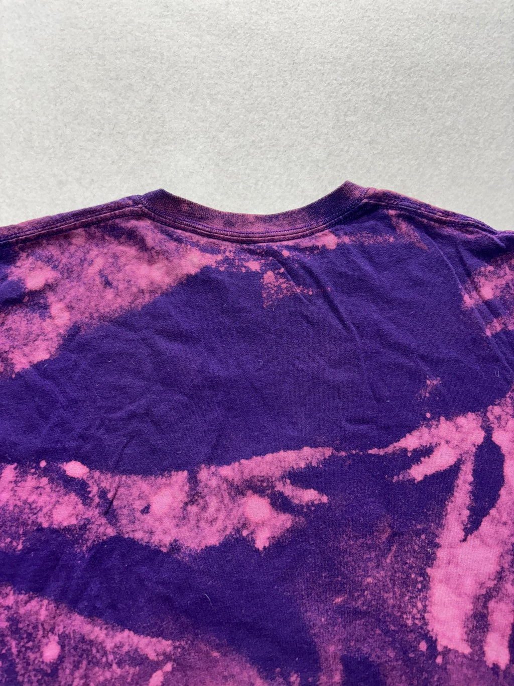 Adidas Shirt Mens Small Purple Tie Dye Trefoil Logo Graphic Tee Short Sleeve