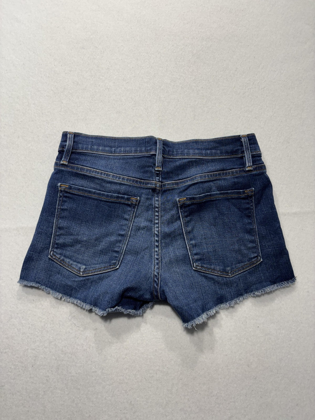 FRAME Denim Shorts Womens 24 Blue Le Cutoff Raw Hem Stretch Casual Summer