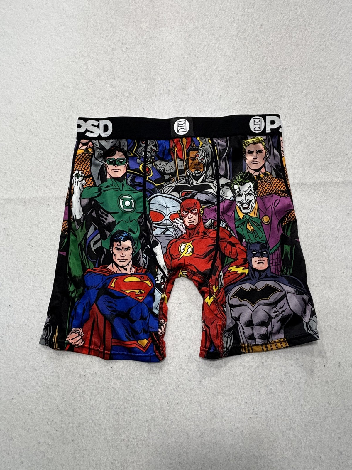 PSD Boxer Briefs Mens Medium Multicolor Justice League Batman Superman Flash