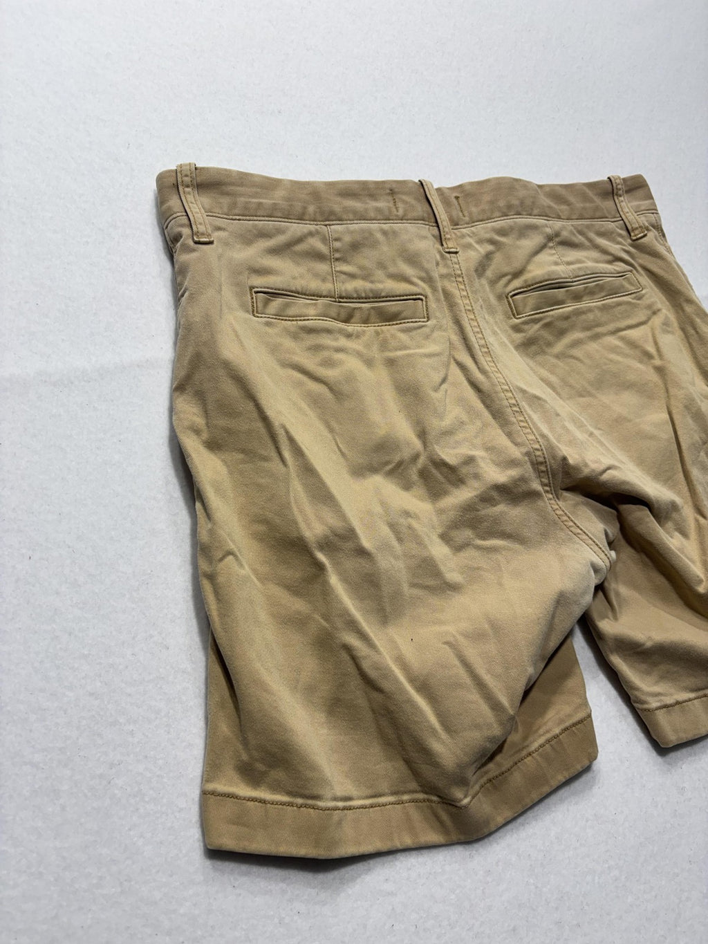 Madewell Chino Shorts Mens 33 Beige 7" Inseam Stretch Flat Front Casual